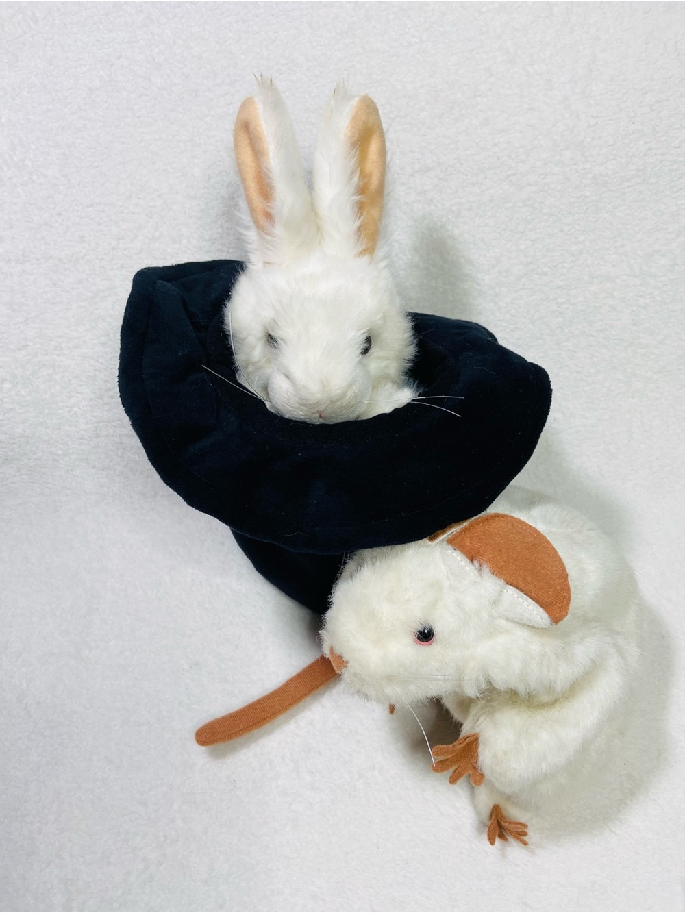 Folkmanis Puppets Magicians Hat + White Mouse Puppet Plushes